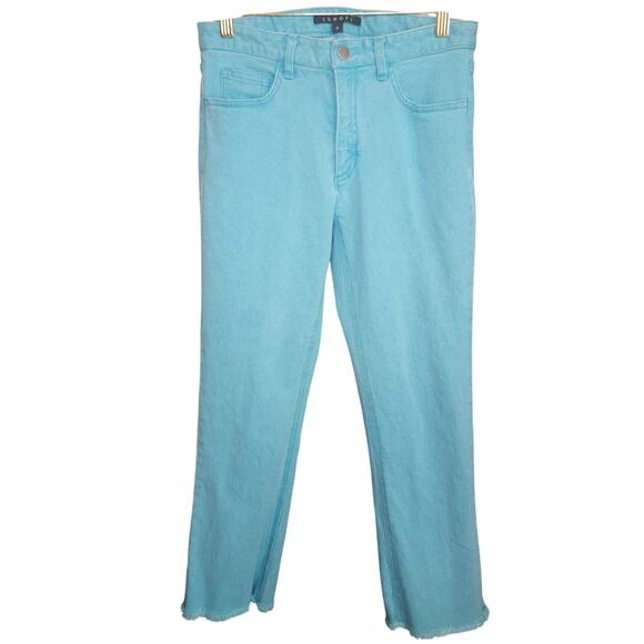 Vintage THEORY Stone‎ Wash Straight Leg Jeans Women sz 4 Made in USA 90s Y2K - Picture 1 of 4